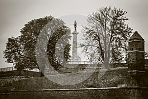 Belgrade fortress in dramatical retouch photo