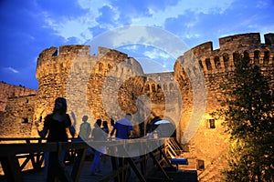 Belgrade Fortress, old citadel and Kalemegdan Park on the confluence of the River Sava and Danube, in Belgrade (capital city) of