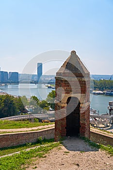 Belgrade Fortress - the old citadel and Kalemegdan Park at the confluence of the Sava and Danube rivers