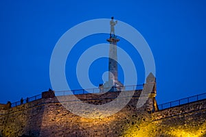 Belgrade Fortress and Victor monument in Belgrade, Serbia