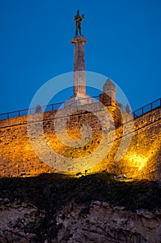 Belgrade Fortress and Victor monument in Belgrade, Serbia