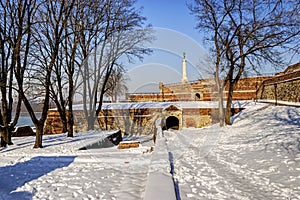Belgrade fortress an winter
