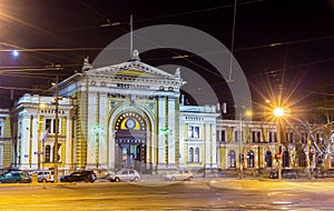 Belgrade Main Railway Station at night