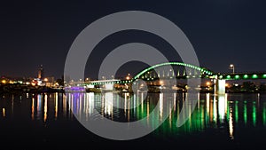 Belgrade old bridge by night