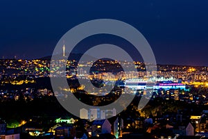 Belgrade panorama by night