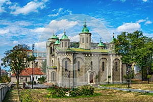 Belgrade, Serbia 07/09/2017: Church of the Ascension, Belgraderom the viewpoint on the temple Saint Sava