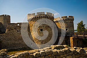 Belgrade, Serbia: Gate and bridge, Kalemegdan fortress in Belgrade