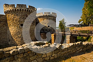 Belgrade, Serbia: Gate and bridge, Kalemegdan fortress in Belgrade