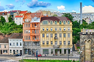 BELGRADE, SERBIA - July, 2018: Belgrade cityscape from the Sava river in Serbia