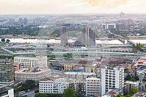 BELGRADE, SERBIA JULY 22, 2017, Belgrade Waterfront construction site