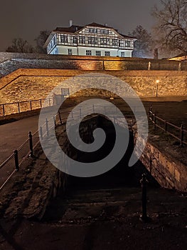 Belgrade Serbia Kalemegdan fortress night dark passage