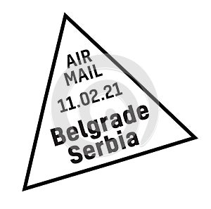 BELGRADE, SERBIA mail delivery stamp