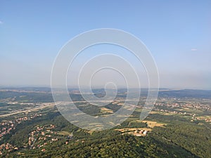 Belgrade Serbia panoramic view from Avala tower