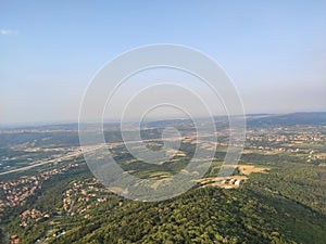 Belgrade Serbia panoramic view from Avala tower