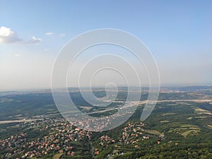 Belgrade Serbia panoramic view from Avala tower