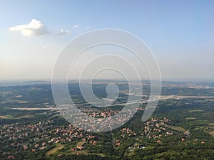 Belgrade Serbia panoramic view from Avala tower