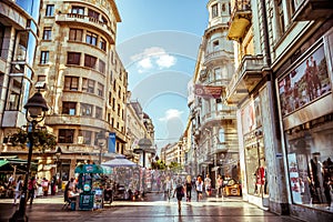 BELGRADE, SERBIA - SEPTEMBER 23: Knez Mihailova Street