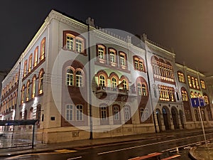 Belgrade Serbia University bulding with Masonic symbols