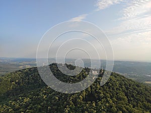 Belgrade Serbia view of mountain Avala from Avala tower