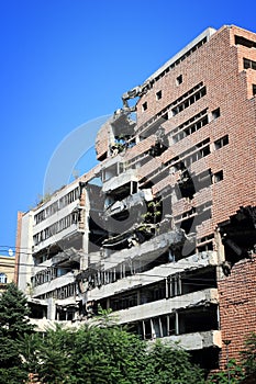 Belgrade war destruction