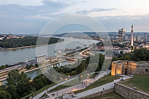 Belgrade Waterfront view with Sava River