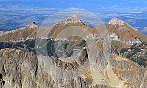 Belianske Tatras from Lomnicky peak, High Tatra National Park