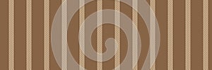 Belief stripe vector fabric, multi lines vertical seamless. Oixties pattern texture textile background in orange and light colors