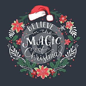 Believe in the Magic of Christmas wreath photo