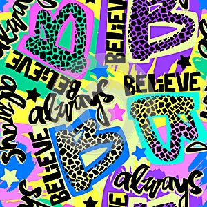 Always Believe in your dreams hand drawn inspirational lettering