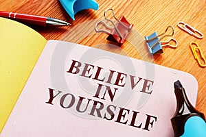 Believe in yourself motivational quote