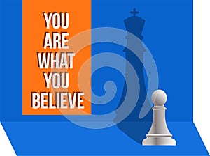 Believe Yourself Vector Illustration Graphical representation