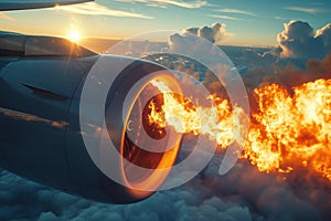 It is believed that airplane engine was faulty, a fire occurred during flight