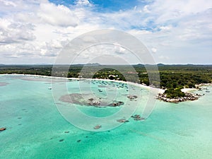 Belitung beach and islands drone view