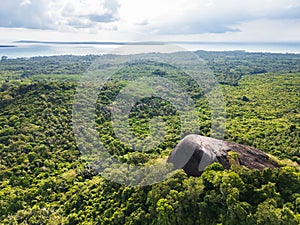 Belitung island landscape with Batu Beginda in Indonesia