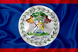 Belize flag on the background texture. Concept for designer solutions photo