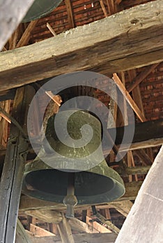 Bell in Axente Sever Church in Frauendorf, Romania photo