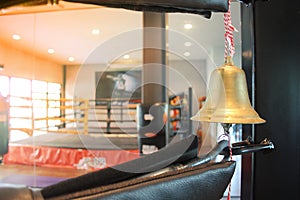 The bell in the boxing stadium will fight.