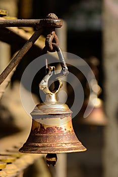 Bell in a buddhist temple in Kathmandu