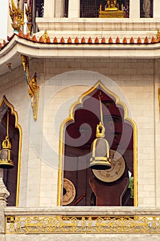 Bell in Buddhist temple Wat Chana Songkhram, Bangkok, Thailand