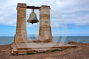 Bell of Chersonesus ruins in Crimea