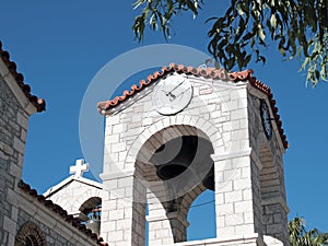 Bell and Clock Greek Orthodox Church, Glyfada, Phocis, Greece