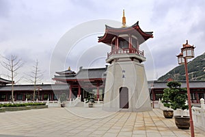 Bell and drum tower of putuoshan buddha college, adobe rgb