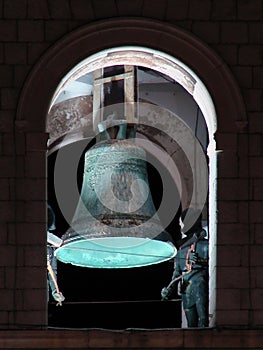 Bell in the Dubrovnik bell tower by night