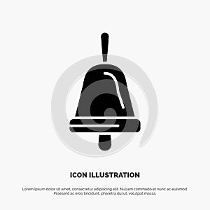 Bell, Education, School solid Glyph Icon vector