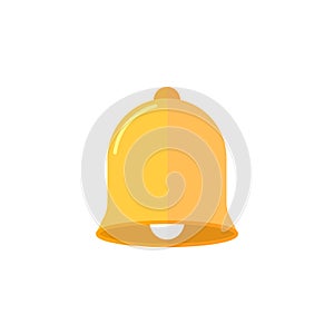 Bell flat icon, education and school element