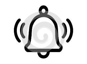 BELL ICON. PICTOGRAM NOTIFICATION BELL RINGING photo