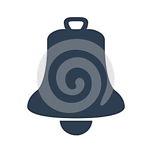 Bell icon on white background.