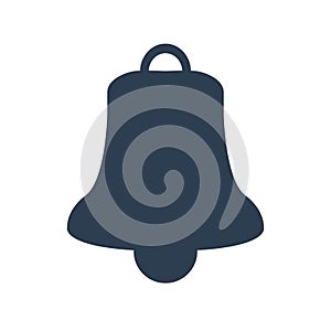Bell icon on white background.