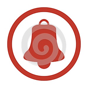Bell icon on white background.