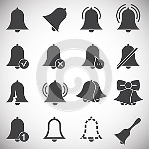 Bell icons set on background for graphic and web design. Simple illustration. Internet concept symbol for website button